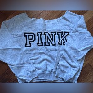 Barely worn off the shoulder Victoria’s Secret pink